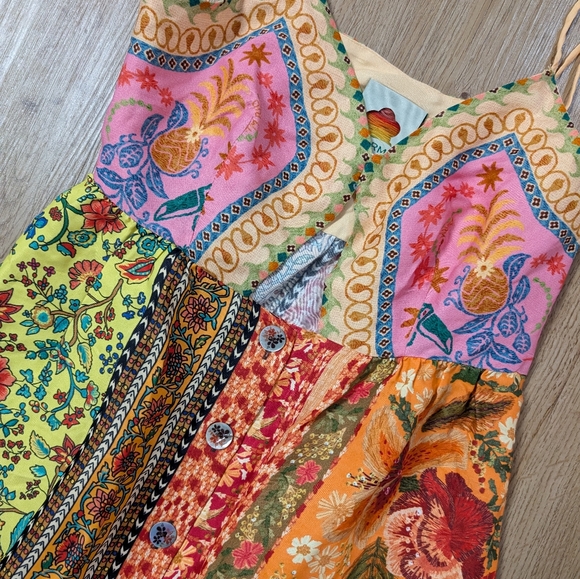 Farm Rio Dress Patchwork size XS - Picture 2 of 6